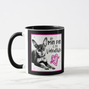 MinPin Valentine Day Mugg - Hund Valentine