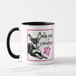 MinPin Valentine Mugg | Cute Min Pin Teckning