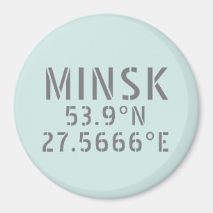 Minsk Latitude Longitud-koordinater Magnet