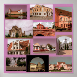 Minsk Mir Brest Architecture Belarus Poster