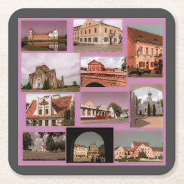 Minsk Mir Brest Architecture Belarus Underlägg Papper Kvadrat