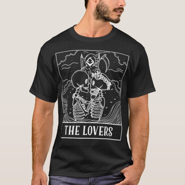 Minska Älskare Tarot Card Manar Kvinnor i T Shirt (Framsida)