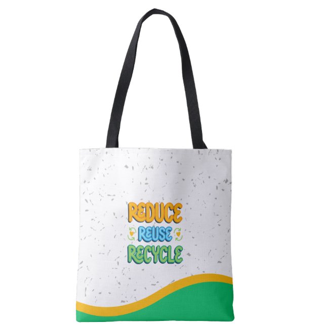 Minska Återanvänd Återvinn Ekologisk Handväskor Tygkasse (Reduce Reuse Recycle Eco Tote Bag)