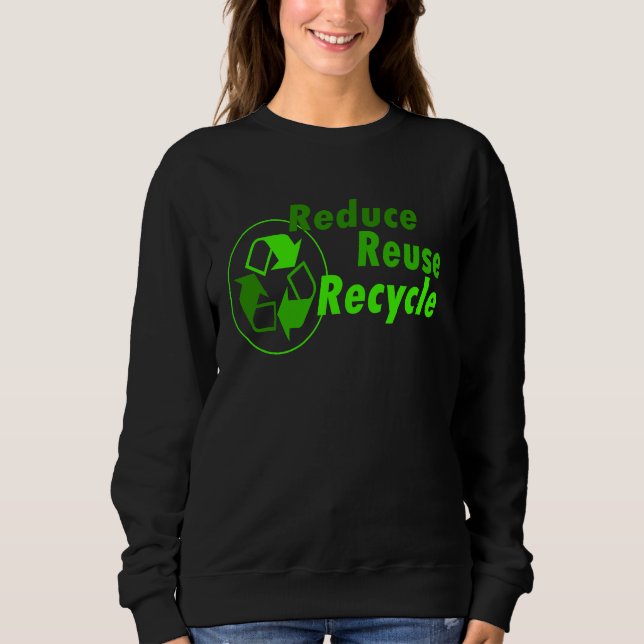 Minska återanvänd återvinn t shirt (Framsida)