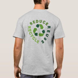 "Minska, återanvända, återvinna" Jorddagen T Shirt