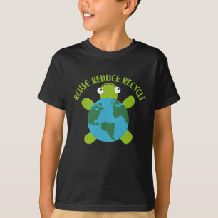 Minska Återvinna för återanvändning Turtle - S T Shirt