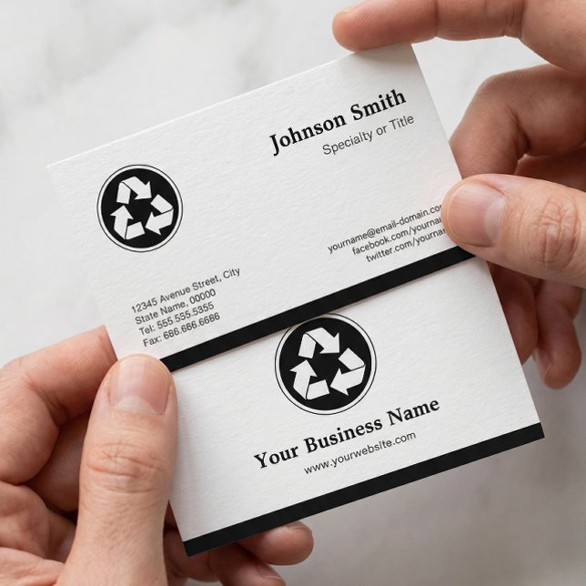 Minska Återvinnan för återanvändning - Återvinning Visitkort (Skapare uppladdad)