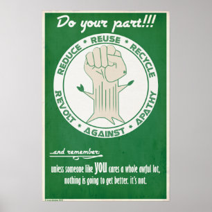 Minska Återvinnan för återanvändning Poster