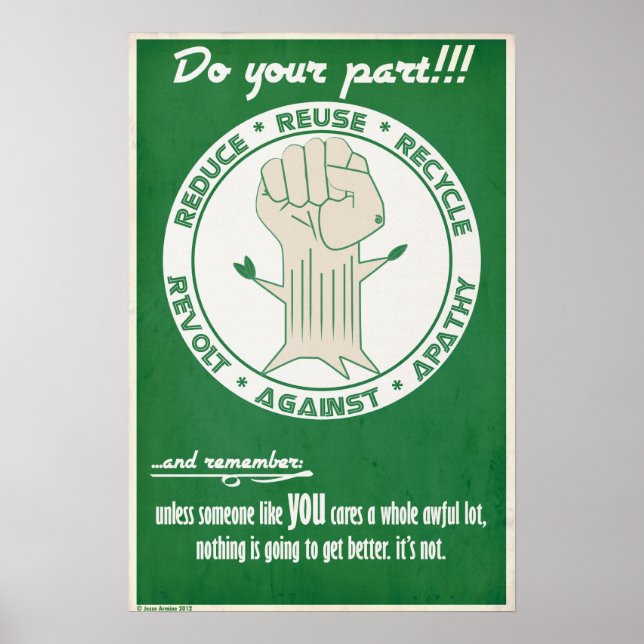 Minska Återvinnan för återanvändning Poster (Framsidan)