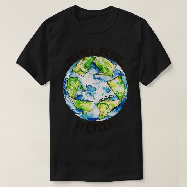 Minska Återvinnan för återanvändning T Shirt (Design framsida)