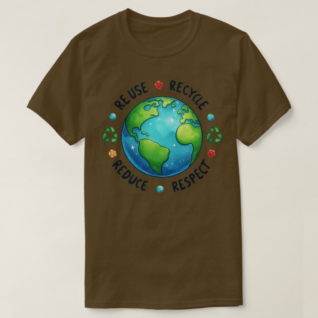 Minska Återvinnan genom att återanvända T Shirt (Design framsida)