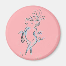 Minska Dam Gris med en handväska med magnet