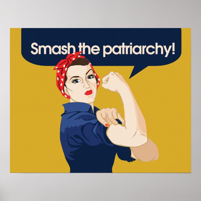 Minska den feministiska patriarkin och säga poster (Framsidan)