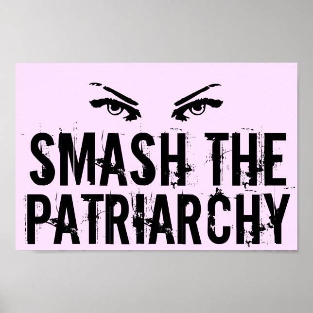 Minska den feministiska patriarkin poster (Framsidan)