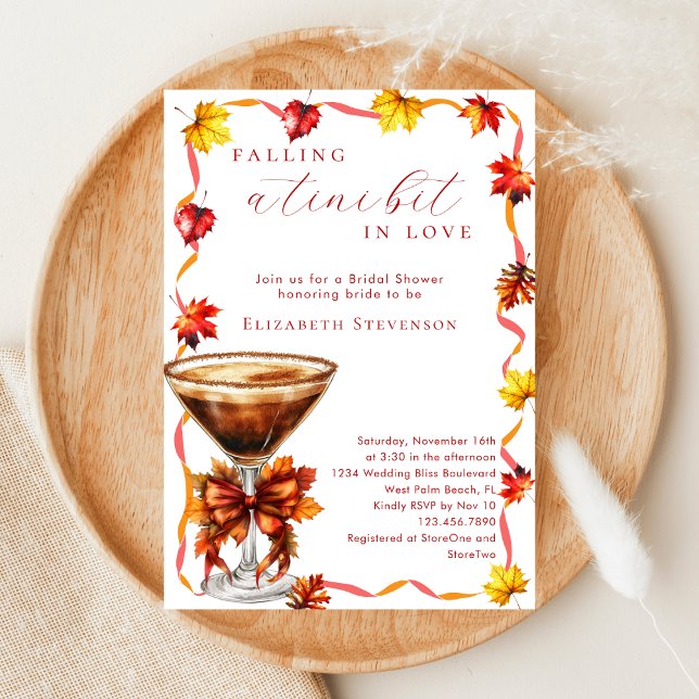 Minska en Tini-bit i Kärlek Martini-Möhippan Inbjudningar (Skapare uppladdad)