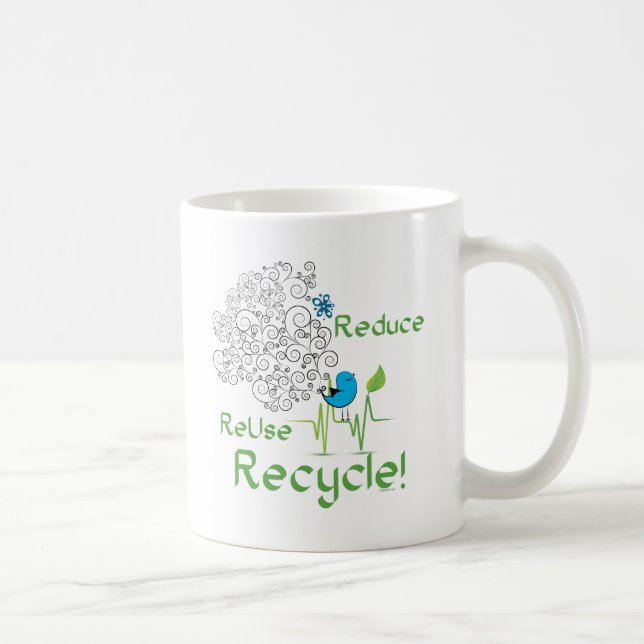 Minska fågel kaffemugg (Höger)