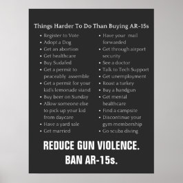 Minska förbudet mot våld mot Gun AR-15 Poster