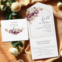 minska i kärlek | Burgundy Blommigt Arch Fall Wedd