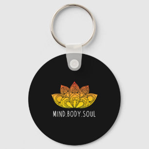 Minska kroppens syre kvinnor Meditation Graphic Id Nyckelring