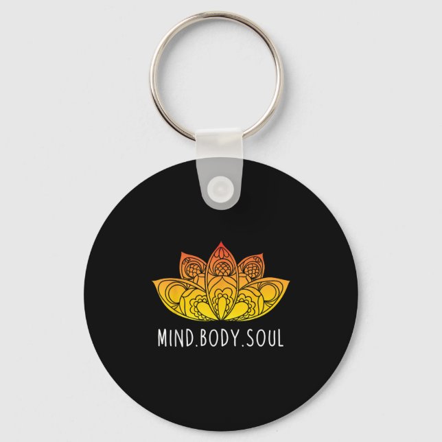 Minska kroppens syre kvinnor Meditation Graphic Id Nyckelring (Framsida)