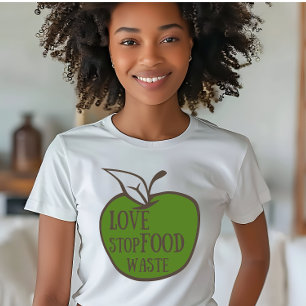 Minska mängden slösat mat som återvinner miljövänl t shirt