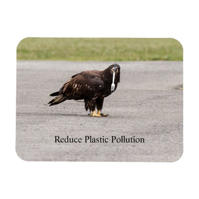 Minska plastföroreningar magnet (Horisontell)