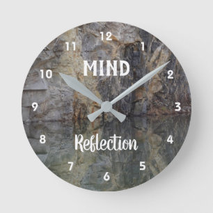 Minska reflektion från Sten Väggarnas inspiratio Rund Klocka