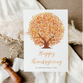 Minska träd happy thanksgiving helgdag-kort julkort