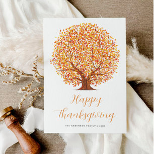 Minska träd happy thanksgiving helgdag-kort julkort
