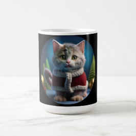Minskin Kitten i en juldräkt Kaffemugg