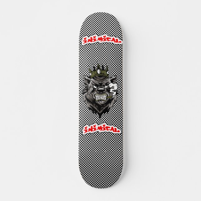 Minskt Bear Kung Deck Mini Skateboard Bräda 18,5 Cm (Framsida)
