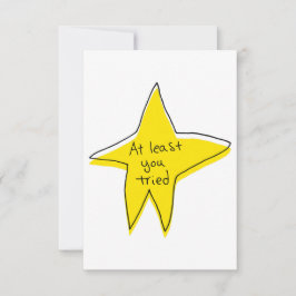 Minst du har försökt - Gult Star Tack Kort