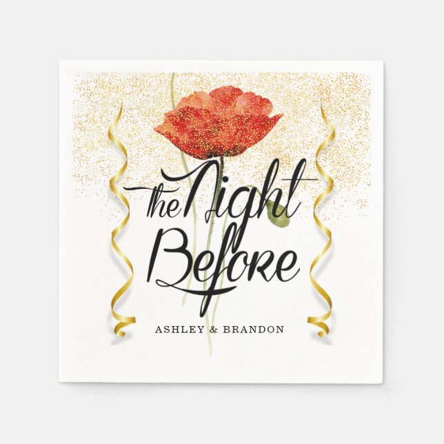 Minst Florala Kvällen Före Övningen Servetter (Framsidan)