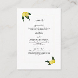 Minst målade citroner i olja kuvertkort tilläggskort