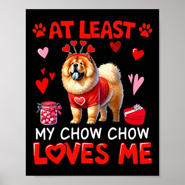 Minst min Chow Loving Me Valentine's Single Poster (Framsidan)