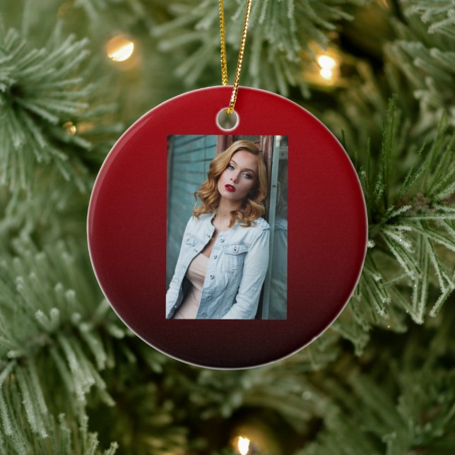 minsta abstrakt marsala röd burgundarnos julgransprydnad keramik (Träd)