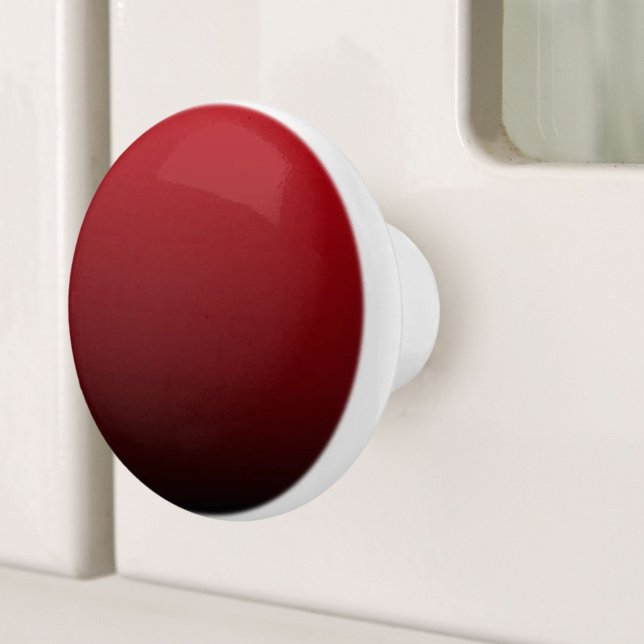 minsta abstrakt marsala röd burgundarnos knopp (minimalist abstract marsala red burgundy maroon ceramic knob)