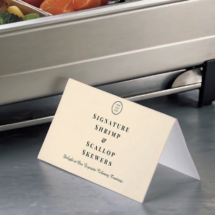 Minsta Anpassningsbar-Logotyp, streckad buffetseti Kort