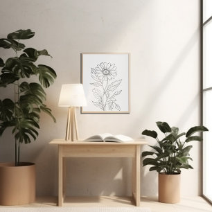 Minsta antal bläck under månaden för fågelblomman poster