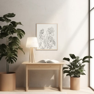 Minsta antal bläck under månaden för fågelblomman poster