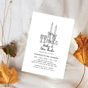 Minsta antal handritade Thanksgivingar, innerfack Inbjudningar