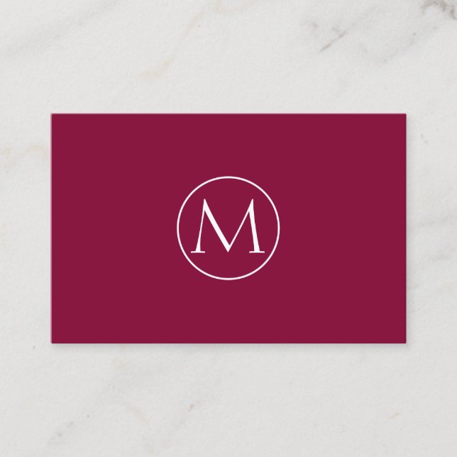 Minsta antal monogramm Visitenkarte Visitkort (Framsida)
