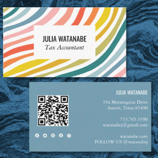 Minsta antal Rand QR-kod Social Media Visitkort