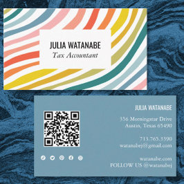 Minsta antal Rand QR-kod Social Media Visitkort