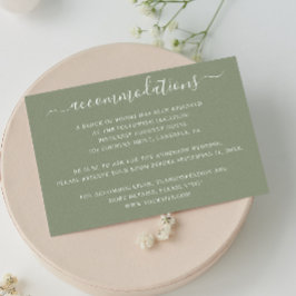 Minsta antal utrymmen för grönt i bröllop tilläggskort