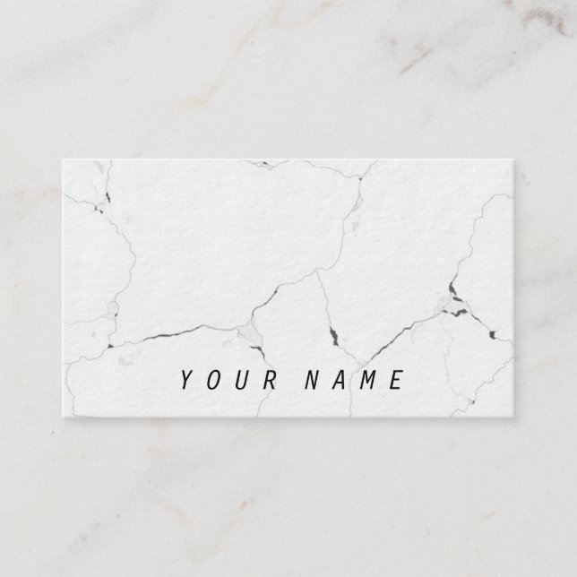 Minsta B&W kyler slätt flott för marmor Visitkort (Framsida)