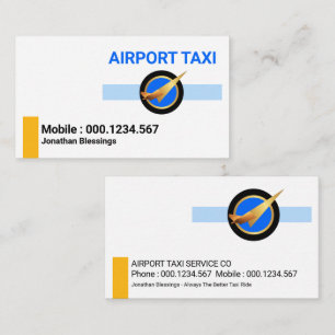 Minsta blåa Gulten Taxi Linjer Visitkort