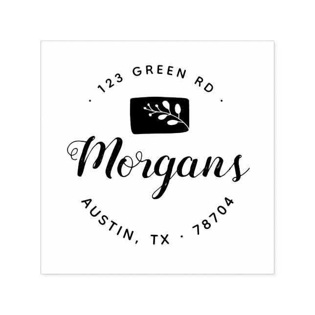 Minsta Blommigt-familjen Rubber Frimärke Självfärgande Stämpel (Design)