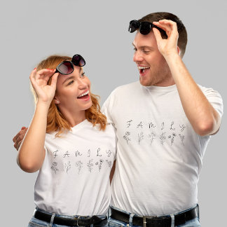 Minsta Blommigt för botaniska FAMILY-Eleganter T Shirt