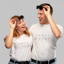 Minsta Blommigt för botaniska FAMILY-Eleganter T Shirt